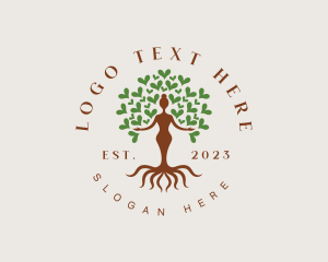 Female - Organic Tree Female logo design