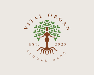 Organic Tree Female logo design