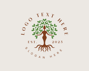 Nurse - Organic Tree Female logo design
