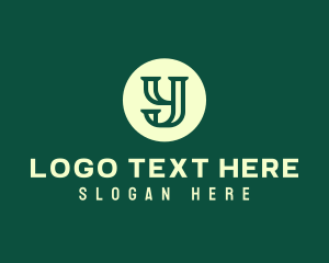 Scrapbook - Green Circle Letter Y logo design