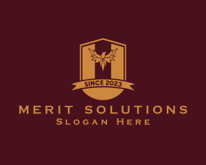 Merit - Eagle University Crest logo design