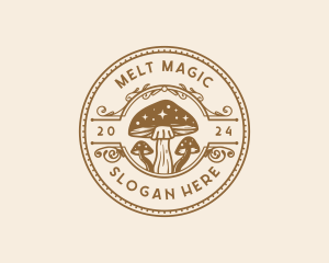 Magical Mushroom Ornamental logo design