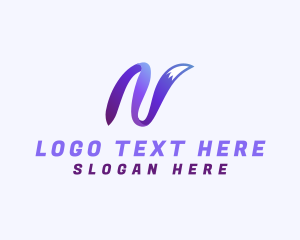 Letter N - Animal Tail Letter N logo design