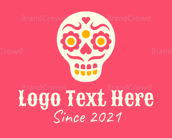 Decorative Mexican Skull Logo