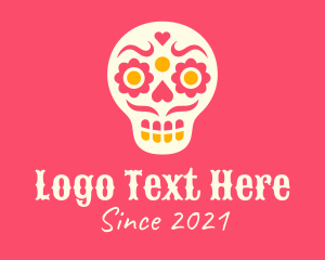 Dia De Los Muertos - Decorative Mexican Skull logo design