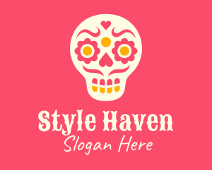 Decorative Mexican Skull Logo