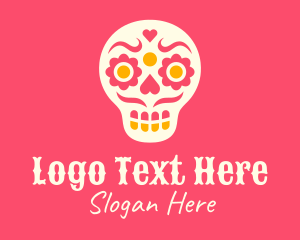 Decorative Mexican Skull Logo