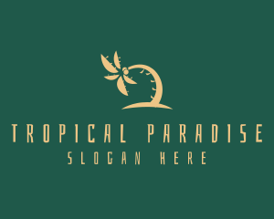 Hawaii - Tropical Coconut Tree Summer logo design