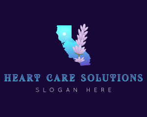 California Lavender Flower Logo