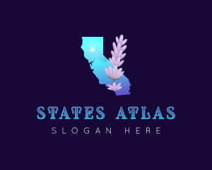 California Lavender Flower logo design