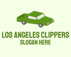 Green Isometric Pickup Truck Logo