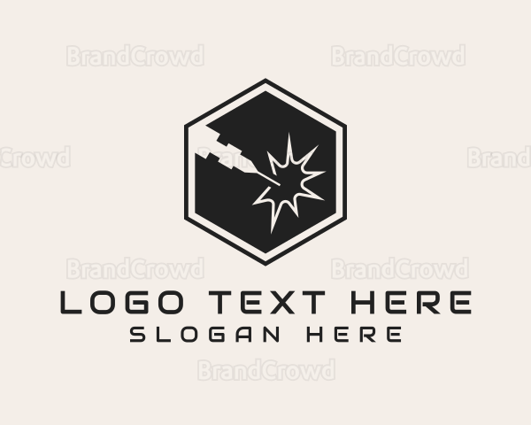 Laser Industrial Hexagon Logo