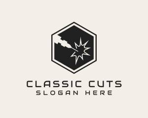 Laser Industrial Hexagon logo design