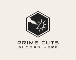 Laser Industrial Hexagon logo design