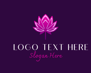 Gradient - Lotus Flower Bud logo design