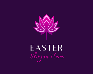 Healing - Lotus Flower Bud logo design