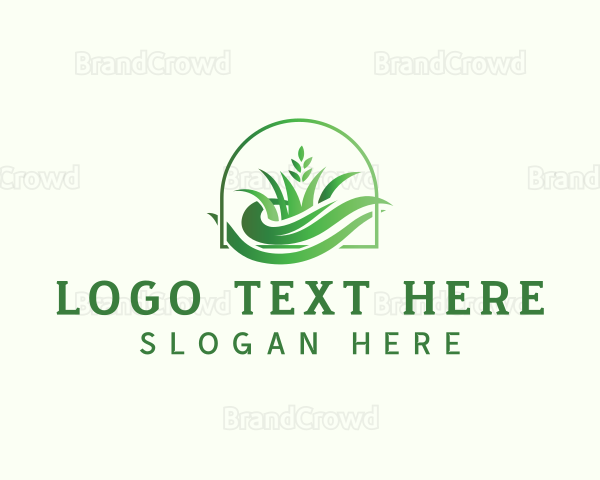 Grass Lawn Landscape Logo