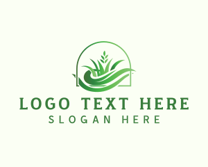 Gardening - Grass Lawn Landscape logo design