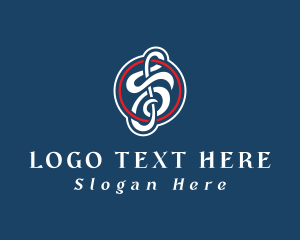 Music Lounge - Swirly Retro Letter J logo design