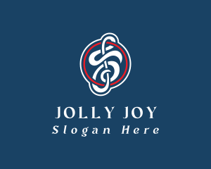 Swirly Retro Letter J  logo design