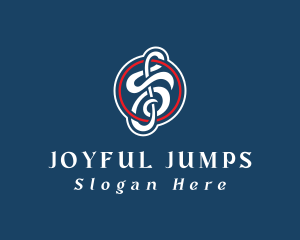 Swirly Retro Letter J  logo design