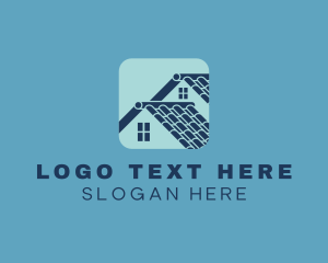 Roof Tile House  logo design