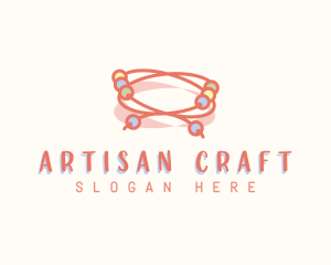 Beads Bracelet Craft logo design