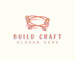 Beads Bracelet Craft logo design