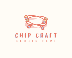 Beads Bracelet Craft logo design