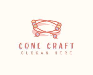 Beads Bracelet Craft logo design