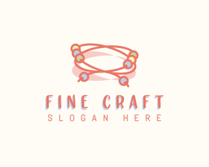 Beads Bracelet Craft logo design