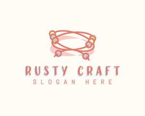 Beads Bracelet Craft logo design