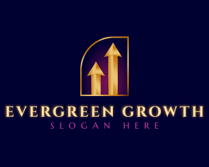 Arrow Up Growth logo design