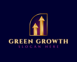 Arrow Up Growth logo design