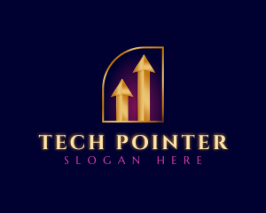 Pointer - Arrow Up Growth logo design