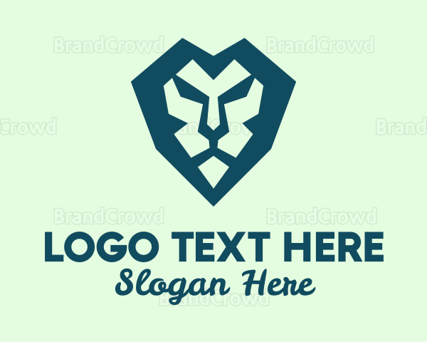 Lion Geometric Icon Logo