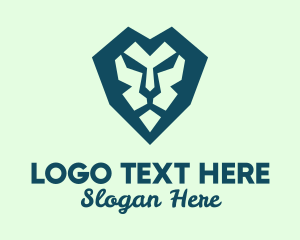 Lion Head - Lion Geometric Icon logo design