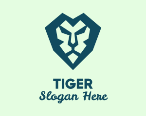 Lion Geometric Icon logo design