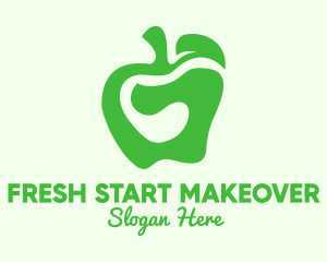 Green Organic Apple logo design