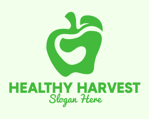 Nutrition - Green Organic Apple logo design