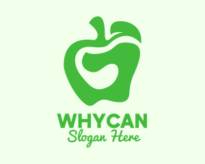 Vegetarian - Green Organic Apple logo design
