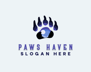  Wild Paw Print logo design