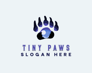  Wild Paw Print logo design