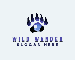  Wild Paw Print logo design