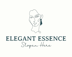 Elegant Woman Earring logo design