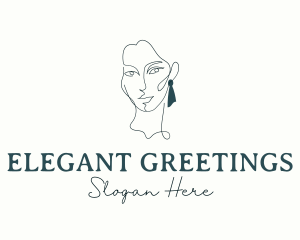 Elegant Woman Earring logo design