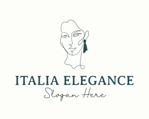 Elegant Woman Earring logo design