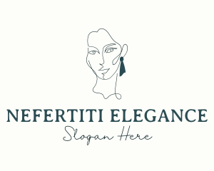 Elegant Woman Earring logo design