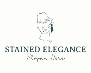 Elegant Woman Earring logo design