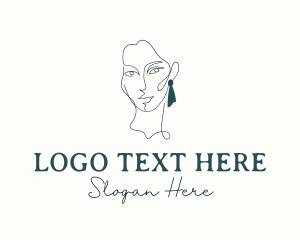 Earring - Elegant Woman Earring logo design